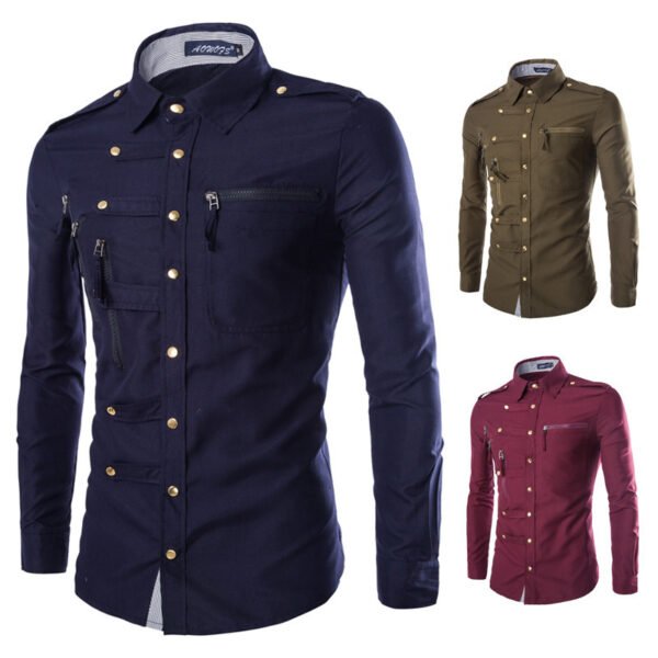 Brand Men Shirt Fashion Design Mens Slim Fit Cotton Dress Shirt Stylish Long Sleeve Shirts Chemise Homme Camisa Masculina - Image 4