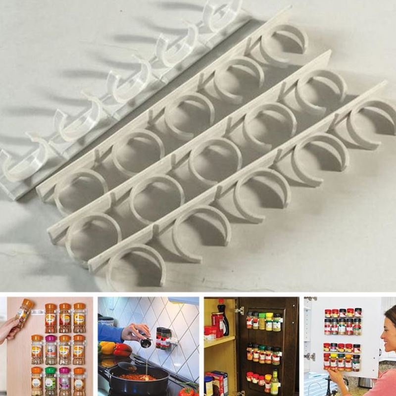 Clip N Store Storage Rack Spice Rack Kitchen Supplies Gadgets Bottle Racks - Image 4