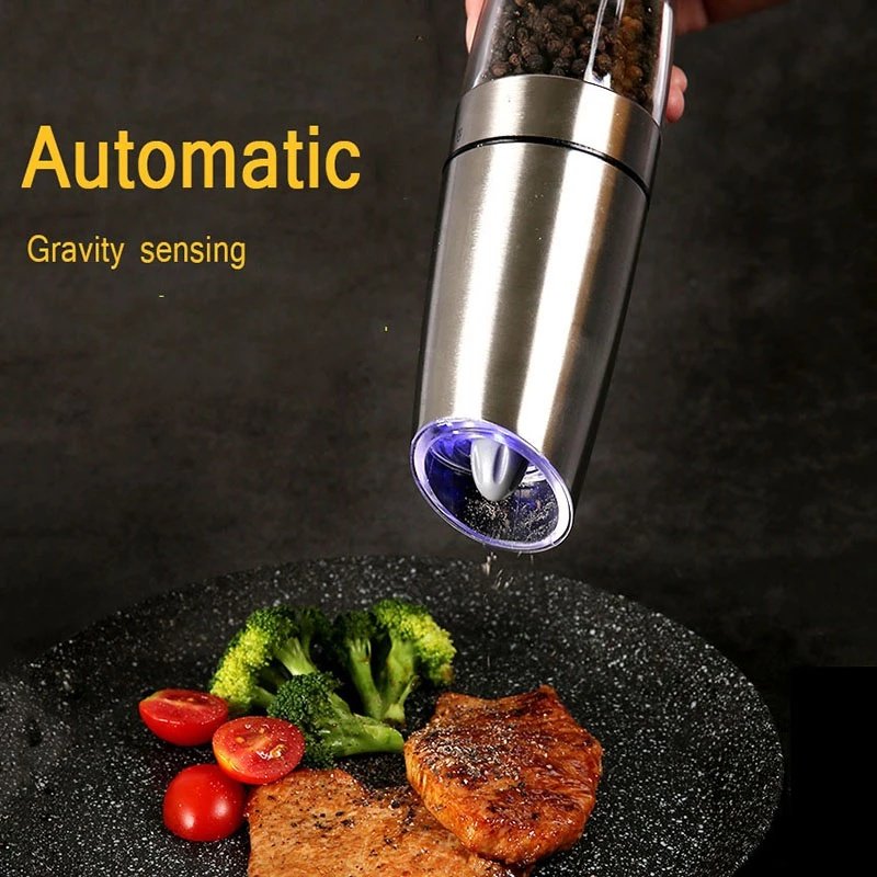 Electric Gravity Pepper Grinder Salt Grinder Adjustable Coarseness