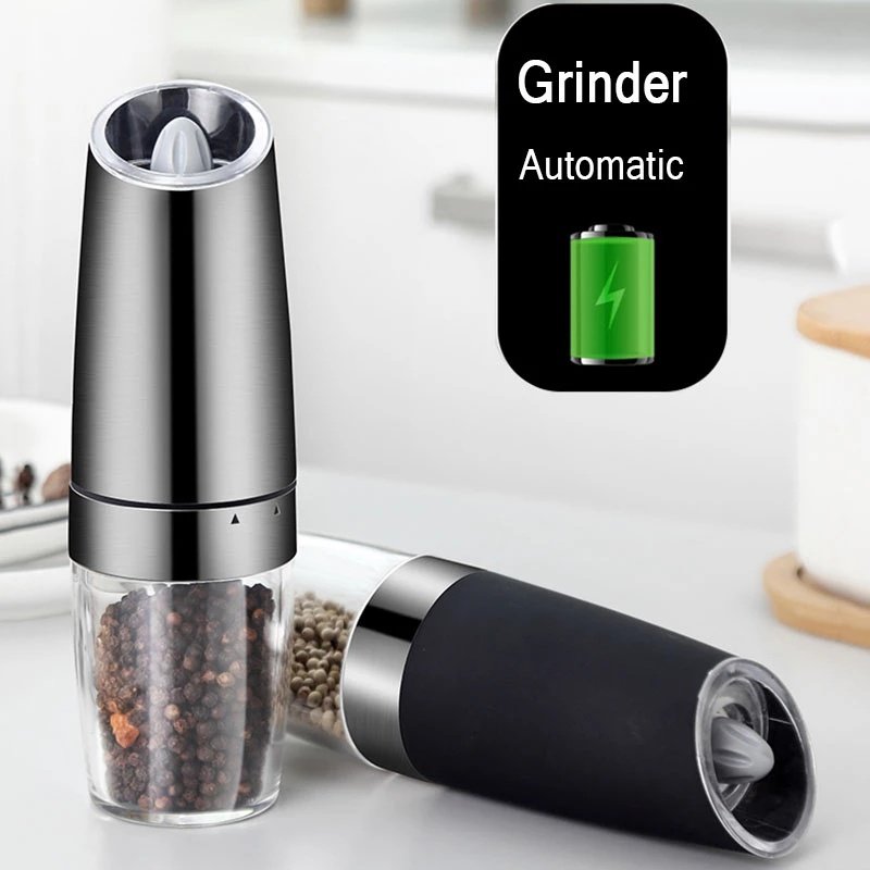 Electric Gravity Pepper Grinder Salt Grinder Adjustable Coarseness - Image 6