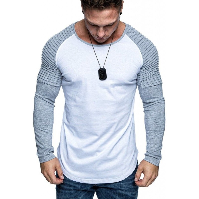Men's Long Sleeve T-shirt Boys Summer Slim Dress Shirts - Image 4
