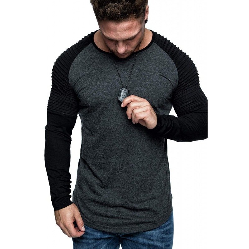 Men's Long Sleeve T-shirt Boys Summer Slim Dress Shirts - Image 7