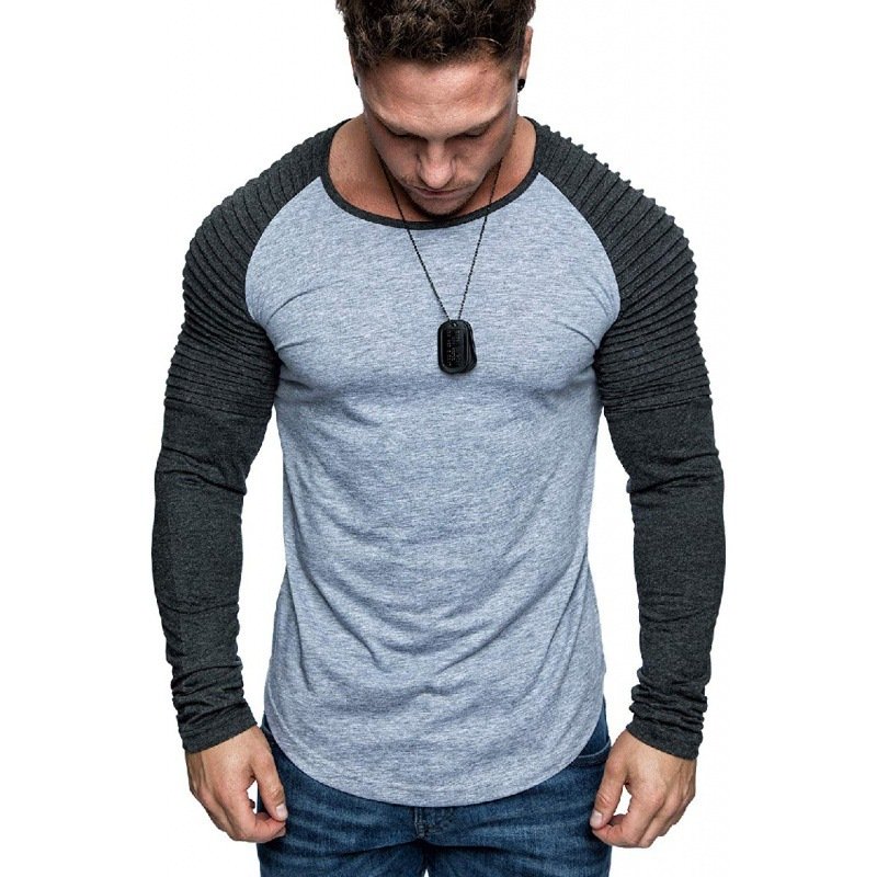Men's Long Sleeve T-shirt Boys Summer Slim Dress Shirts - Image 3