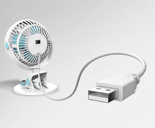Mini Clip-on USB Desktop Fan - Image 3