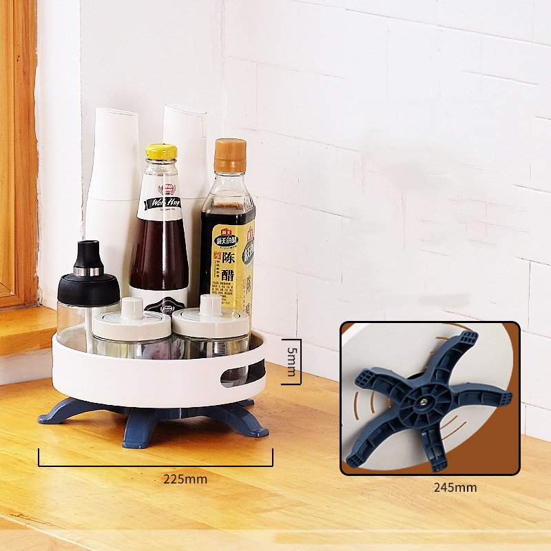 Kitchen Double-layer Rotating Seasoning Product Storage Rack - Image 7