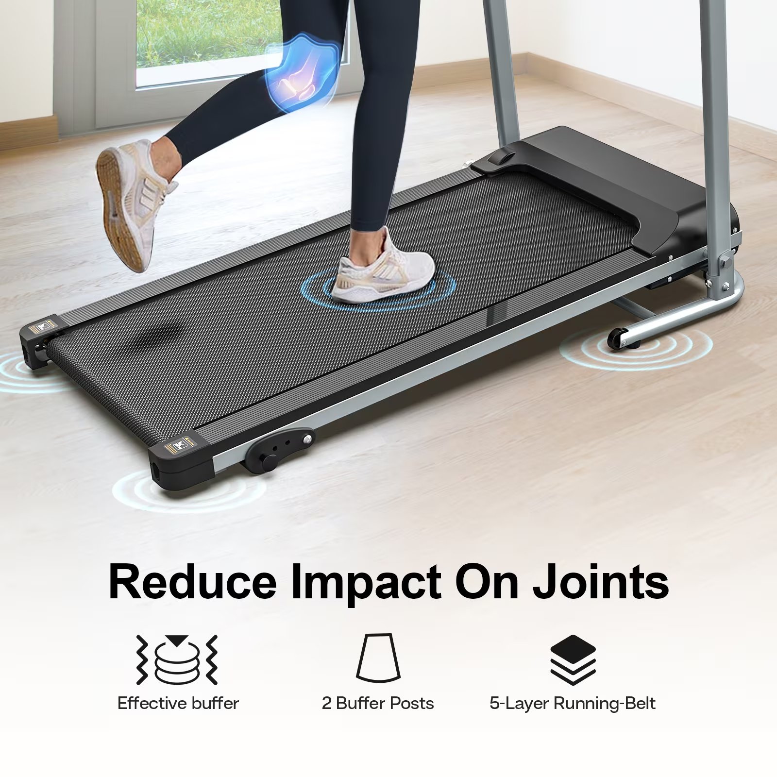 Home Folding Treadmill With Pulse Sensor - Image 2