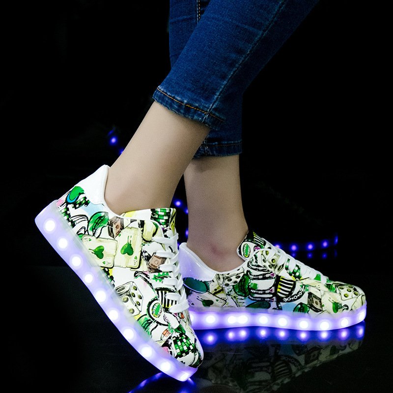 Men and women light shoes couple fluorescent shoes - Image 2