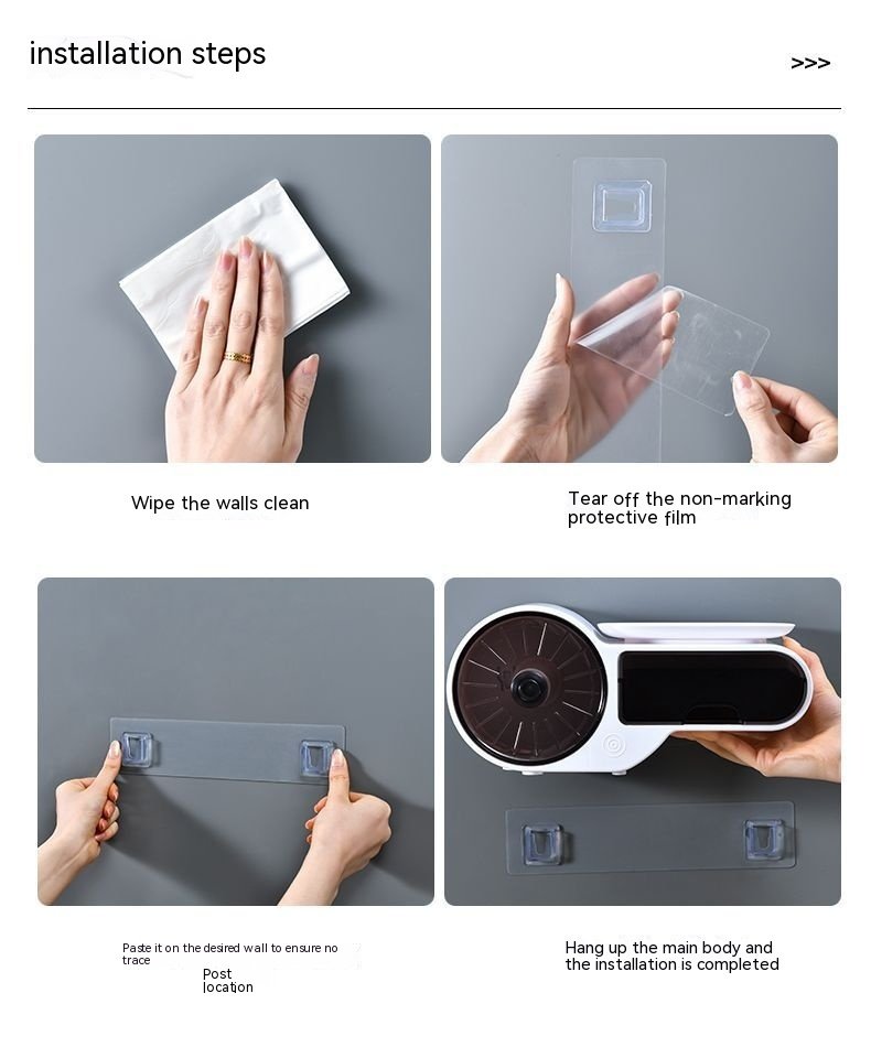 Plastic Bathroom Round Wall-mounted Tissue Box - Image 6