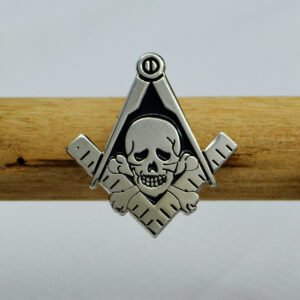 Silver-plated badge brooch