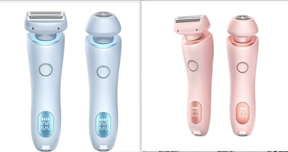 2 In 1 Hair Removal Epilator USB Rechargeable Trimmer Women Body Razor Face Leg Armpit Bikini Hand Pubic Shaver Hair Remover - Image 8