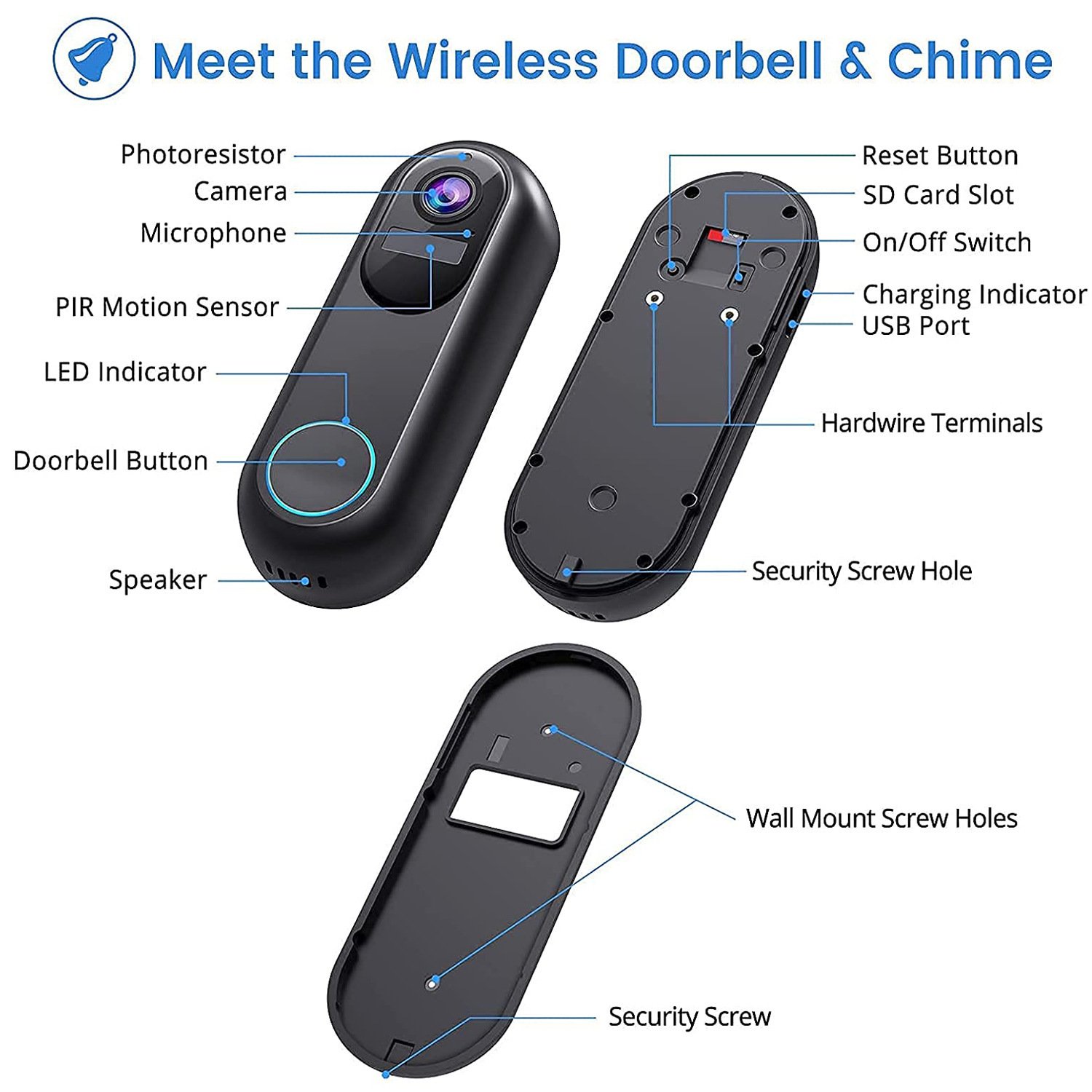 Smart Visual Doorbell Monitoring Intercom Low Power Camera - Image 10