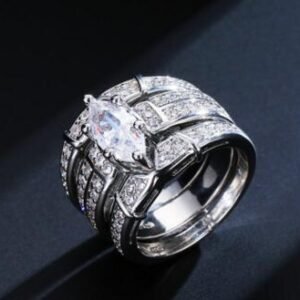European and American couples combination rings Engagement zircon rings Hot set ring