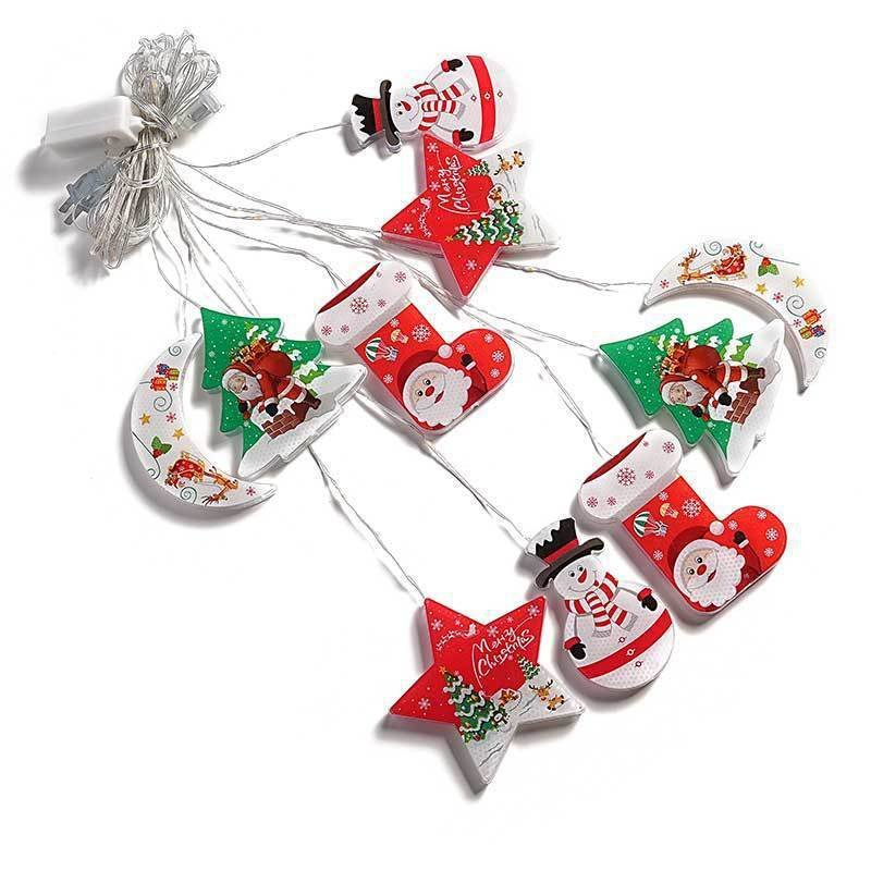 Painted Christmas Curtain Lights Holiday Layout Rubber-covered Wire Ambience Light - Image 4