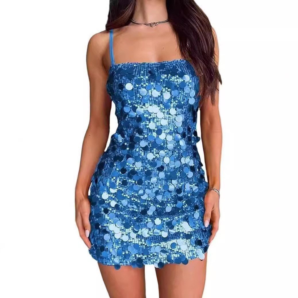 Women's Clothing Sequin Sling Dress Banquet - Image 8
