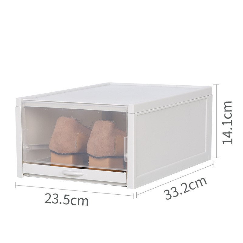 Thickened Dust-proof Stackable Assembly Combination Plastic Drawer Transparent Shoe Box - Image 2