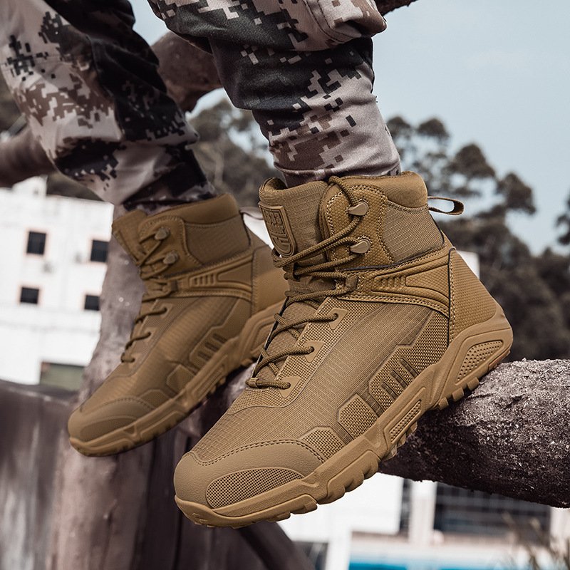 Anti-slip And Wear-resistant Outdoor High-top Tactical Boots - Image 3