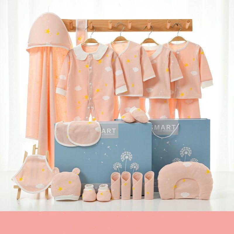 Pure Cotton Spring And Autumn Newborn Baby Gift Box Full Moon Supplies Summer Suit - Image 3