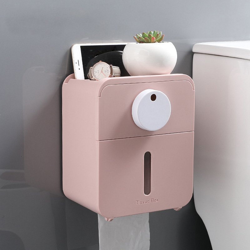 Wall-mounted toilet towel box