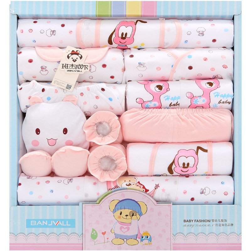 18-piece Cotton Newborn Gift Box Baby Clothes Set Newborn Baby Underwear Supplies - Image 4