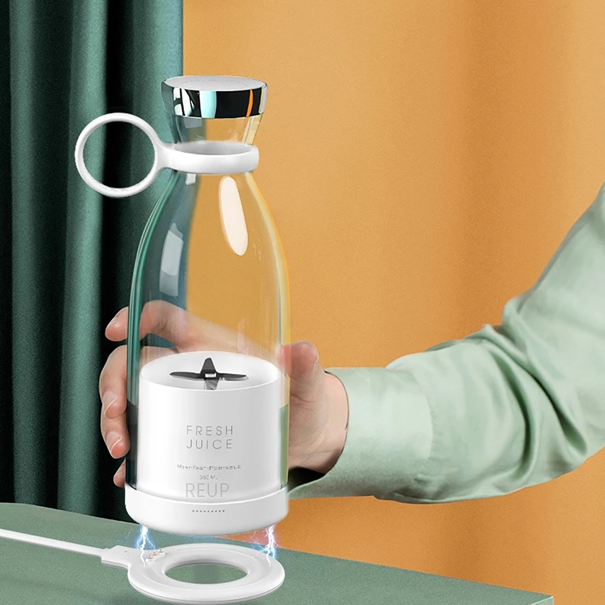 Mini Juice Blender Portable Electric Juicer Bottle 6 Blades Shake Orange Lemon USB Charging Mixer Squeezer Machine - Image 9