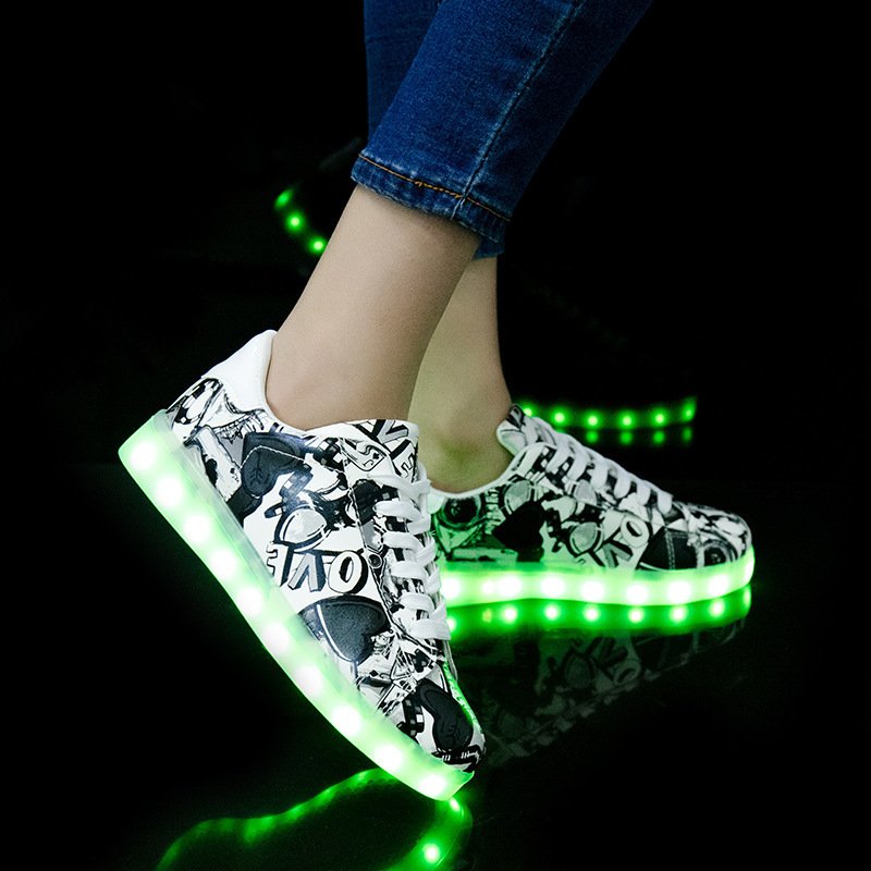 Men and women light shoes couple fluorescent shoes - Image 3
