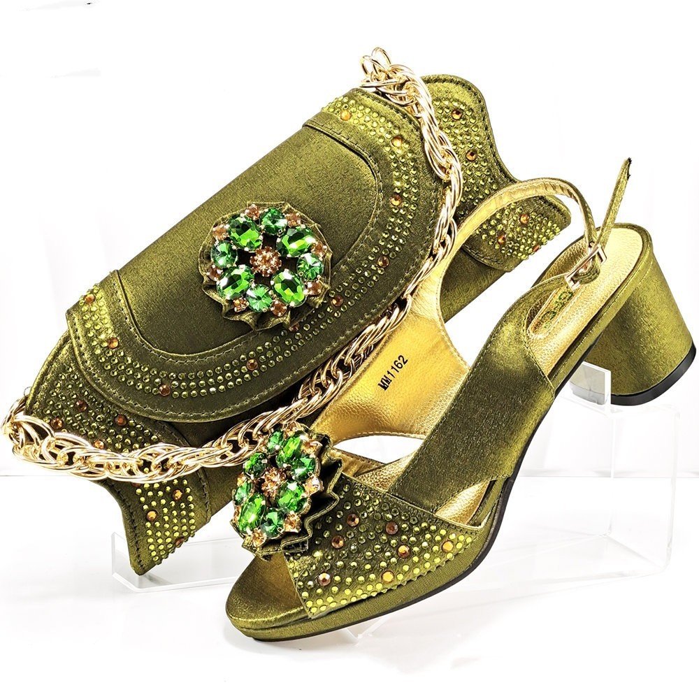 Evening Party With Rhinestone Pointed Toe Shoes Hand Bag Suit - Image 3