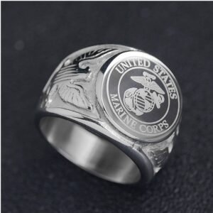 Titanium Steel Badge Ring