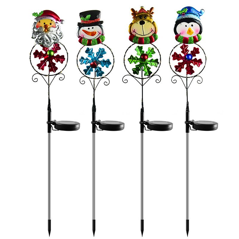 Solar Christmas Led Snowman Elk Ground Plug Light - Image 4