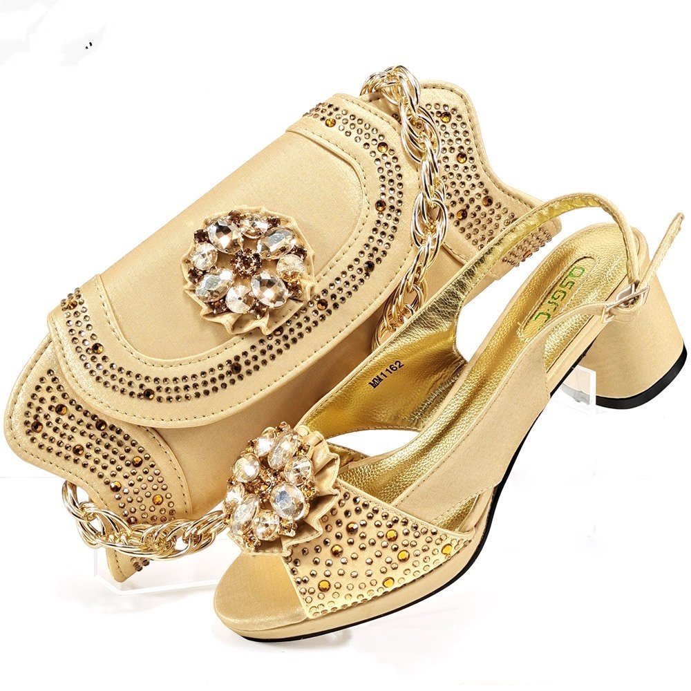Evening Party With Rhinestone Pointed Toe Shoes Hand Bag Suit - Image 6