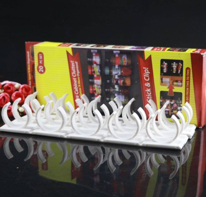 Clip N Store Storage Rack Spice Rack Kitchen Supplies Gadgets Bottle Racks - Image 10