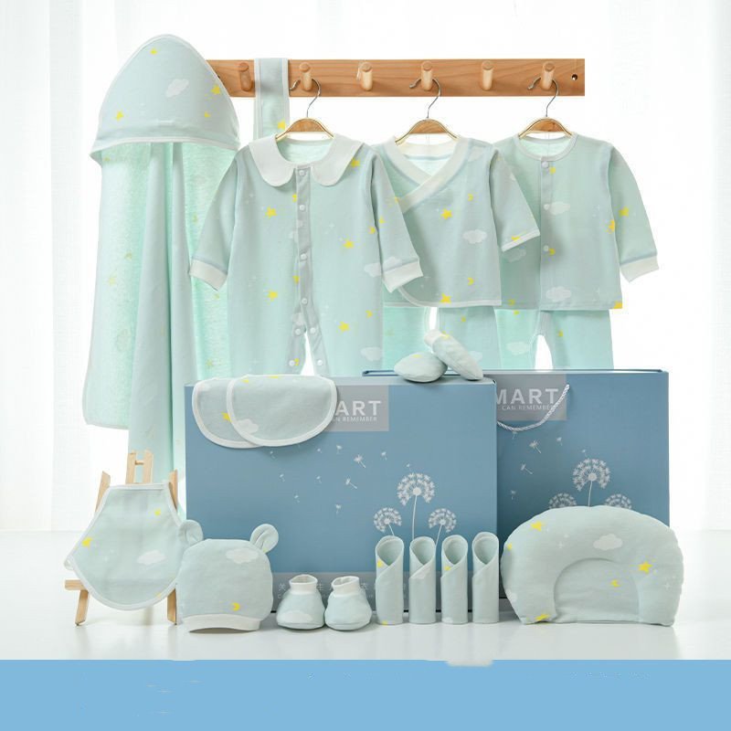 Pure Cotton Spring And Autumn Newborn Baby Gift Box Full Moon Supplies Summer Suit - Image 7