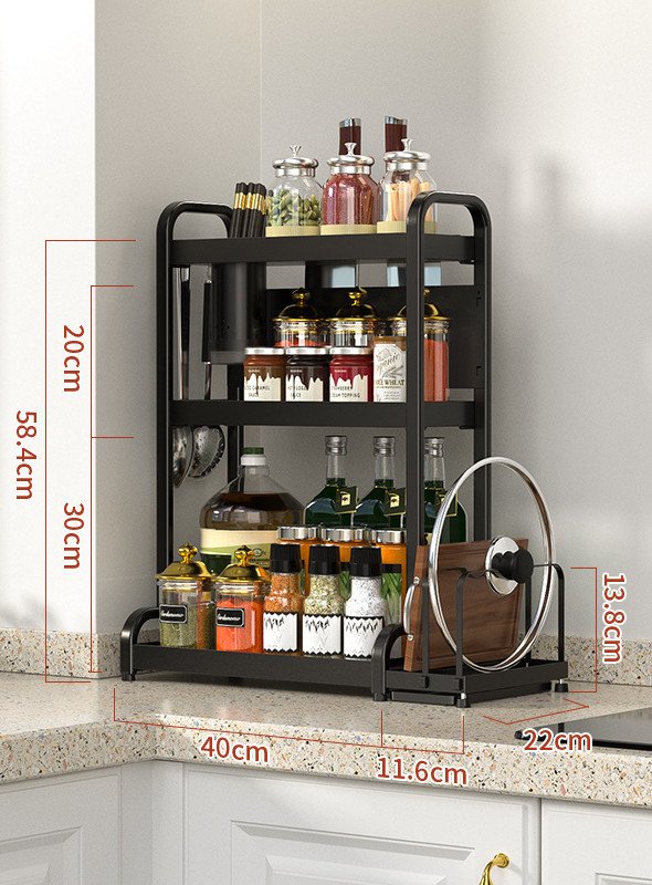 Kitchen Spice Countertop Oil Salt Sauce And Vinegar Finishing Rack - Image 7