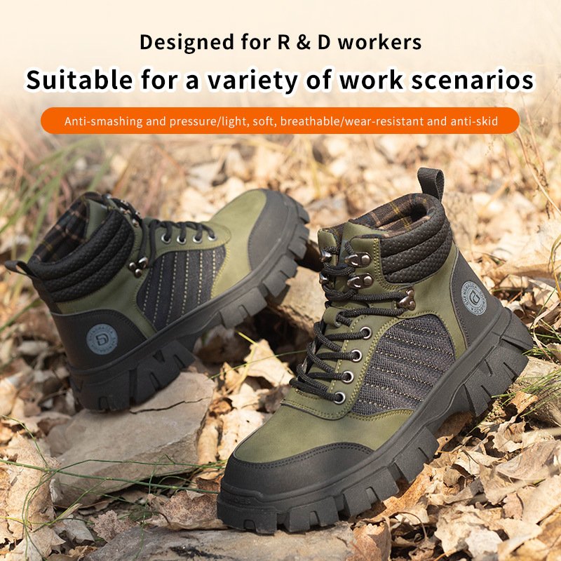 Men's Safety And Comfort Work Anti Smashing Safety Shoes - Image 3