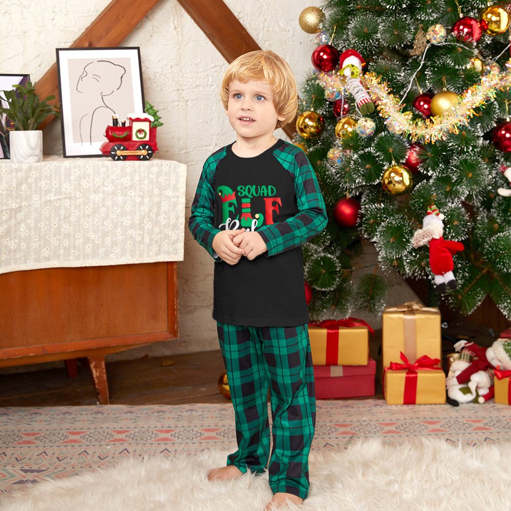 Printed Autumn Winter Christmas Set Parent-child Home Wear Home Pajamas - Image 6
