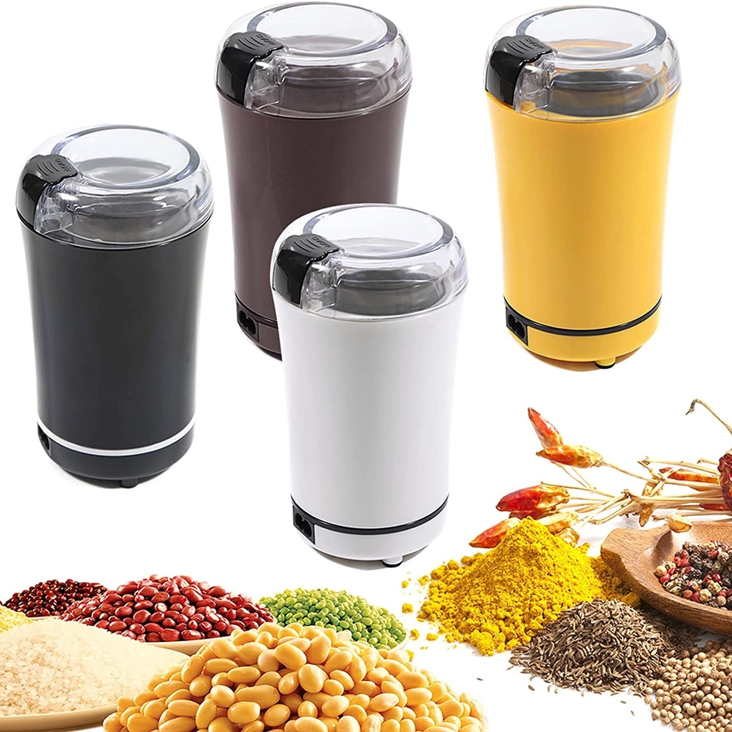 Portable Electric Coffee Bean Grinder Mill Kitchen Tool Herbs Salt Pepper Spices Nuts Grains Mini Medicine Flour Powder Crusher - Image 7