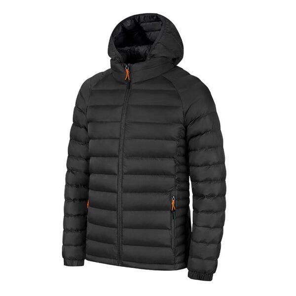 Winter Lightweight Hooded Coat With Pockets Fashion Warm Portable Zipper Jacket For Men Clothing Solid Color Outerwear Tops - Image 6