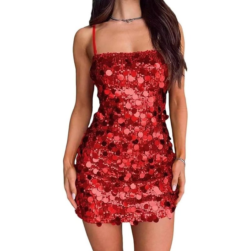 Women's Clothing Sequin Sling Dress Banquet - Image 7