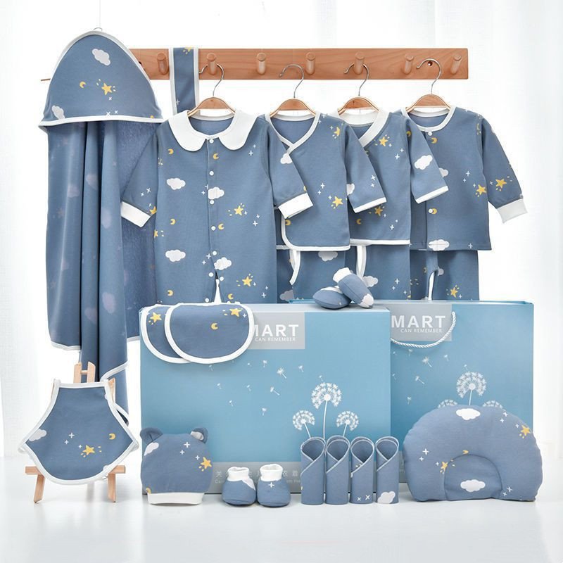 Pure Cotton Spring And Autumn Newborn Baby Gift Box Full Moon Supplies Summer Suit - Image 2