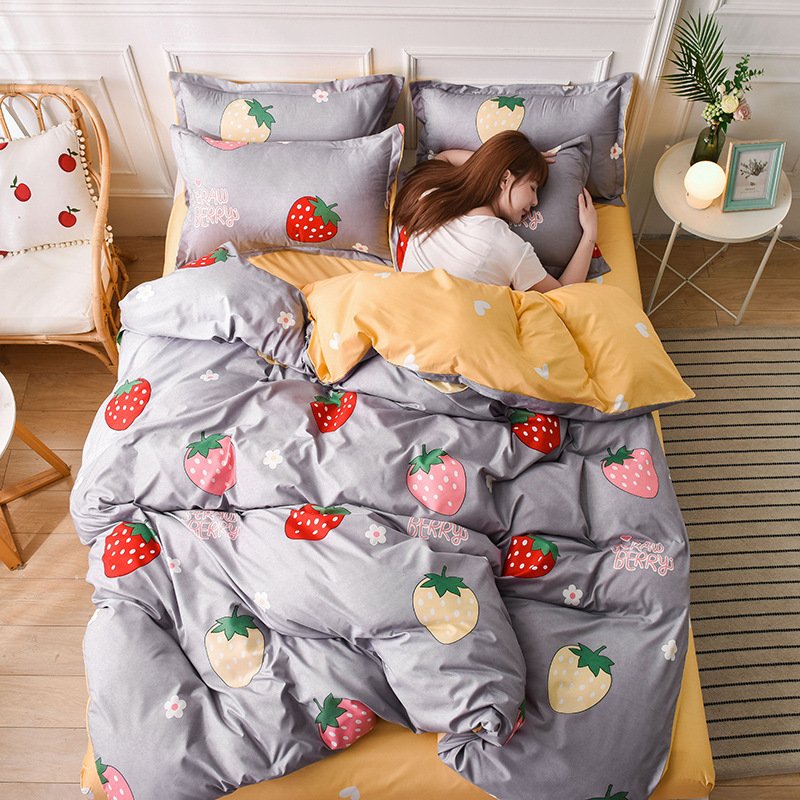 Bedding Printed Bed Four-piece Aloe Cotton Bed Sheet Type Bed Sheet Type - Image 8