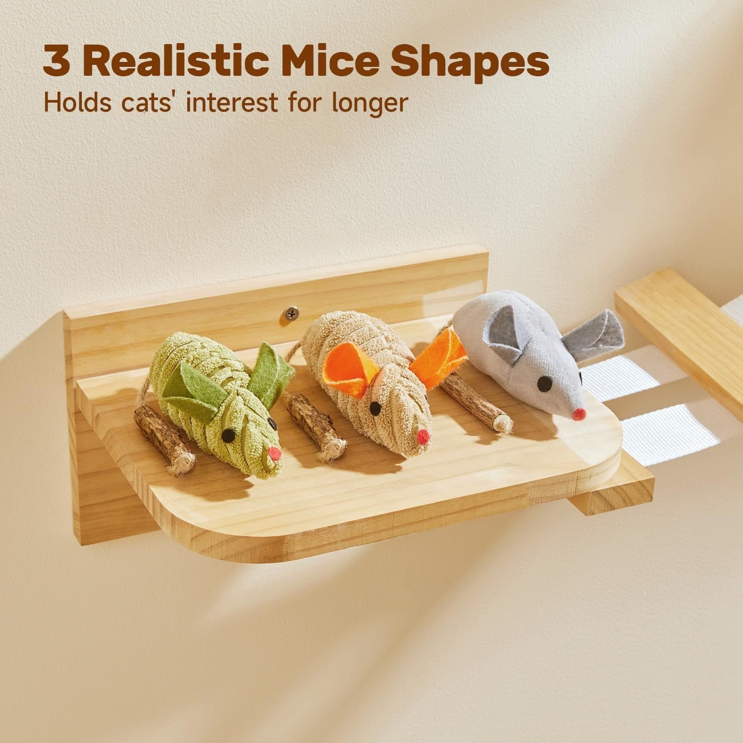 Potaroma Cat Toys Squeak Mice Interactive Catnip Silvervine Animals Toys For Indoor Kittens Cat Nip Chirping Toy Cat Chew Exercise Toy For All Breeds And Species - Image 4