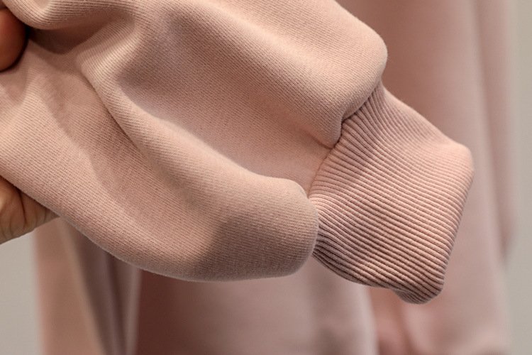 Fleece-lined Thick Lazy Round Neck Loose Sweatshirt Women - Image 2