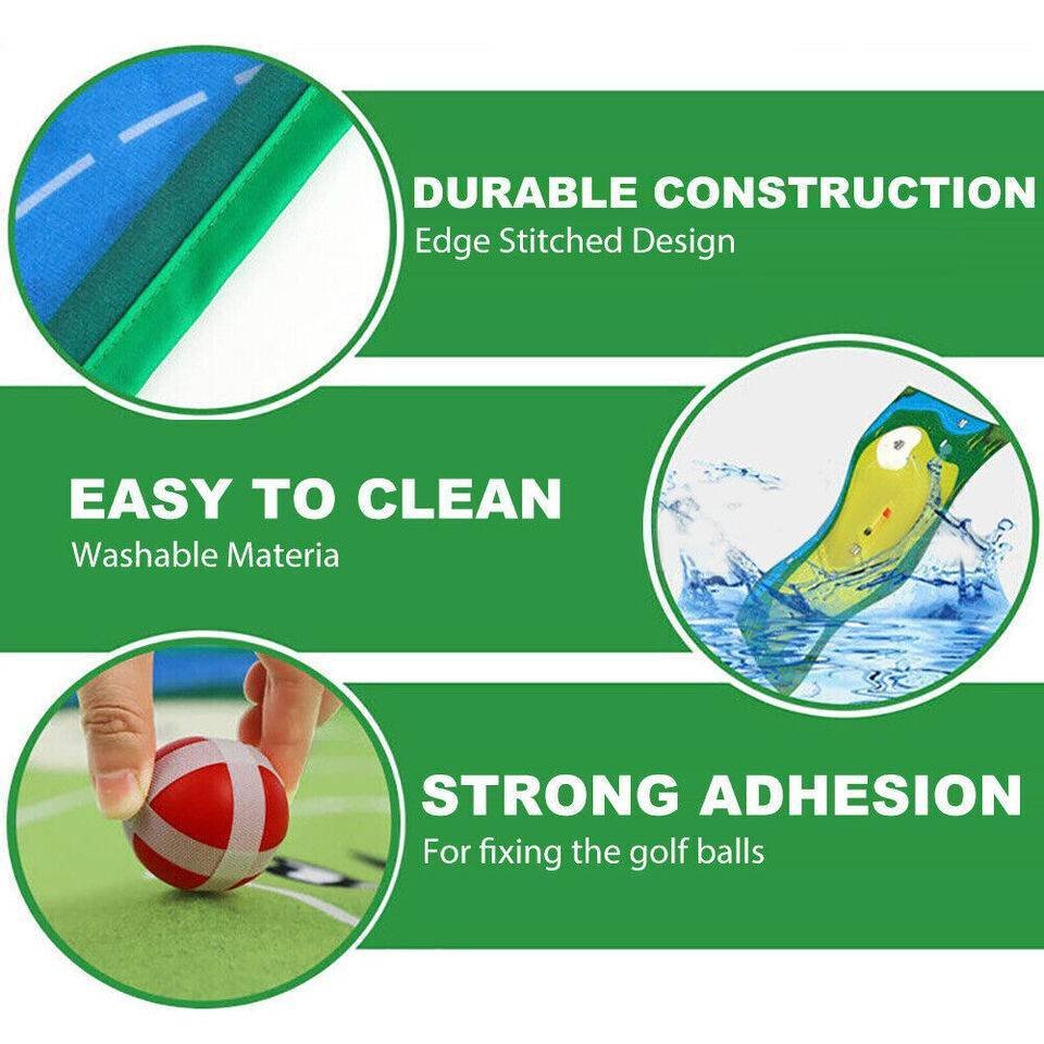 The Indoor Casual Golf Mat Game Set Stick Chipping Cage Games With 16 Grip Balls - Image 4