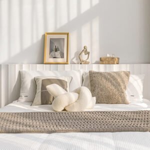 Modern Minimalist Model Room Bed Runner Bed Pillow