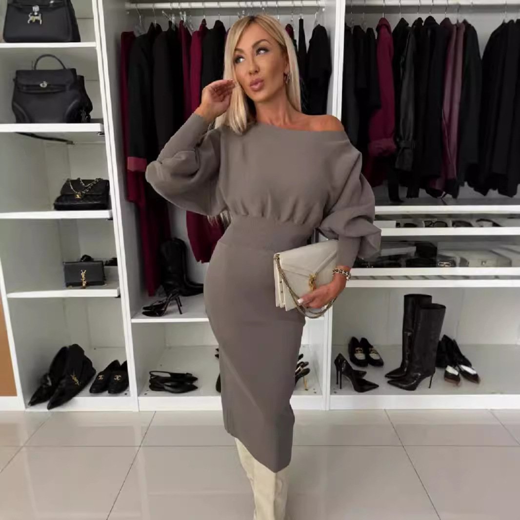 Women's Slim Fit Dress Oversized Knit - Image 2