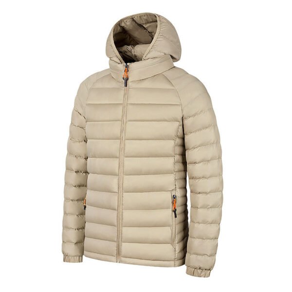 Winter Lightweight Hooded Coat With Pockets Fashion Warm Portable Zipper Jacket For Men Clothing Solid Color Outerwear Tops - Image 9