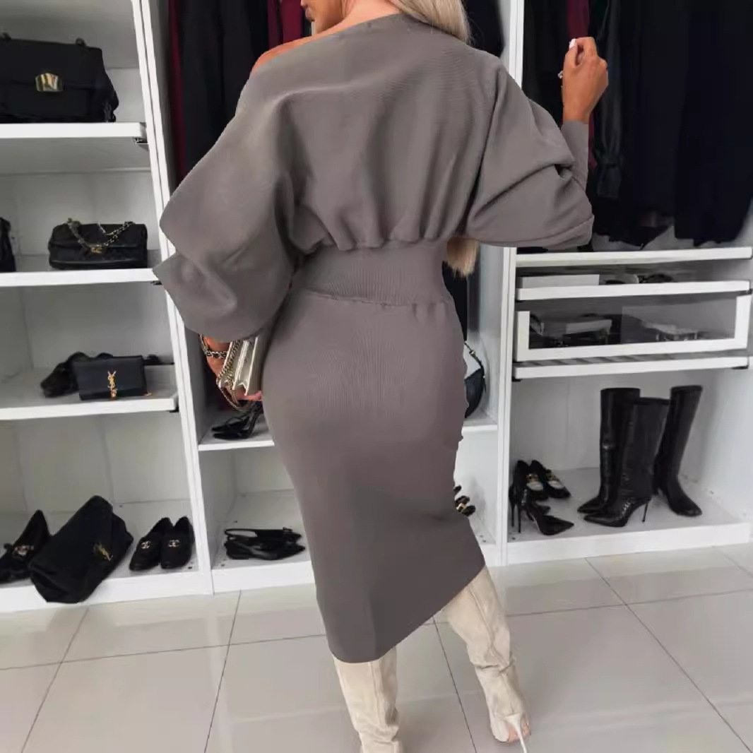 Women's Slim Fit Dress Oversized Knit - Image 10