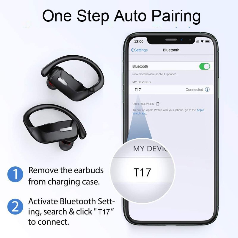 Wireless Hanging Ear Sports Waterproof Bluetooth Headset - Image 4