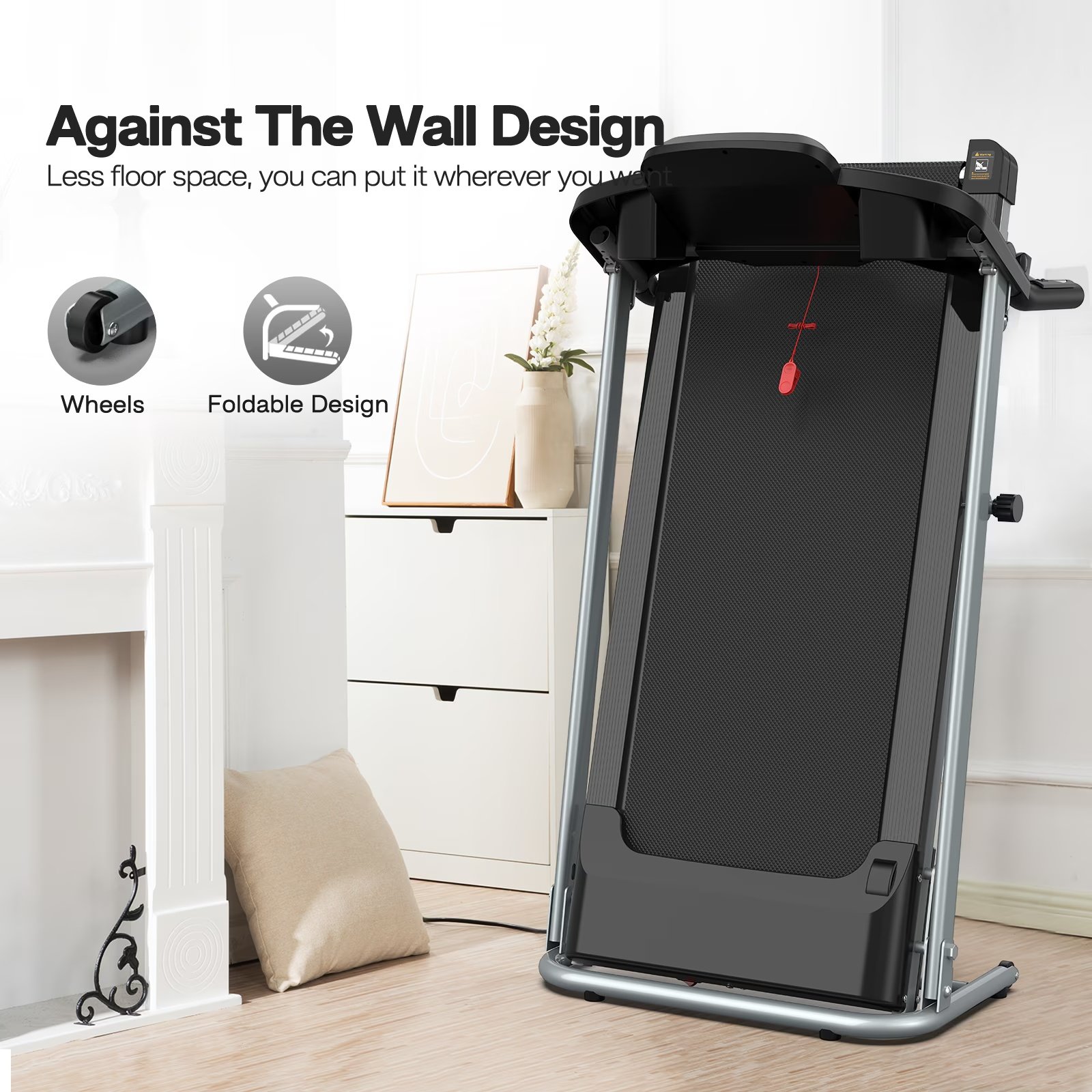 Home Folding Treadmill With Pulse Sensor - Image 6