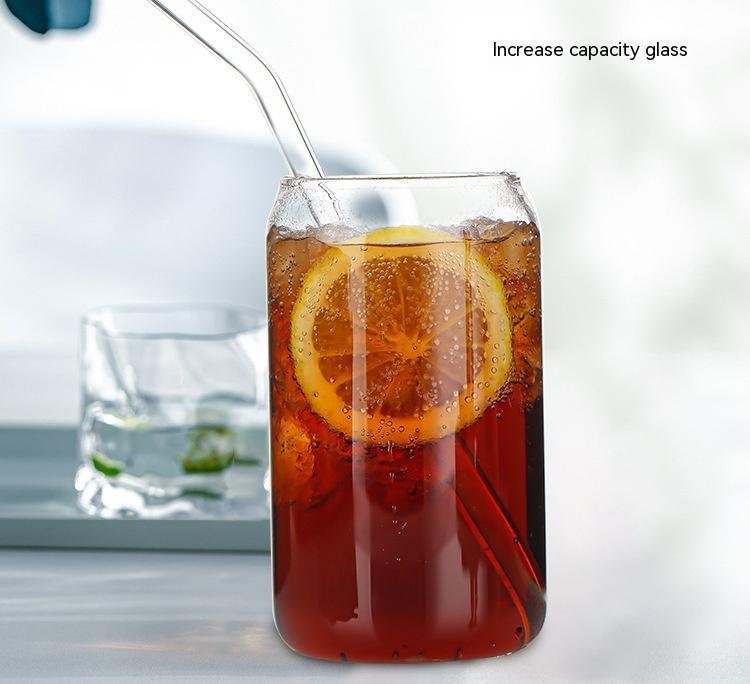 Coke Cup Mason Cup Cup With Straw Borosilicate Glass Cup With Lid - Image 5