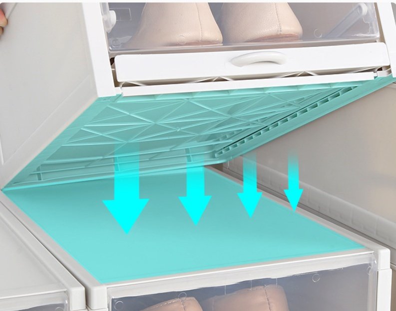 Thickened Dust-proof Stackable Assembly Combination Plastic Drawer Transparent Shoe Box - Image 3